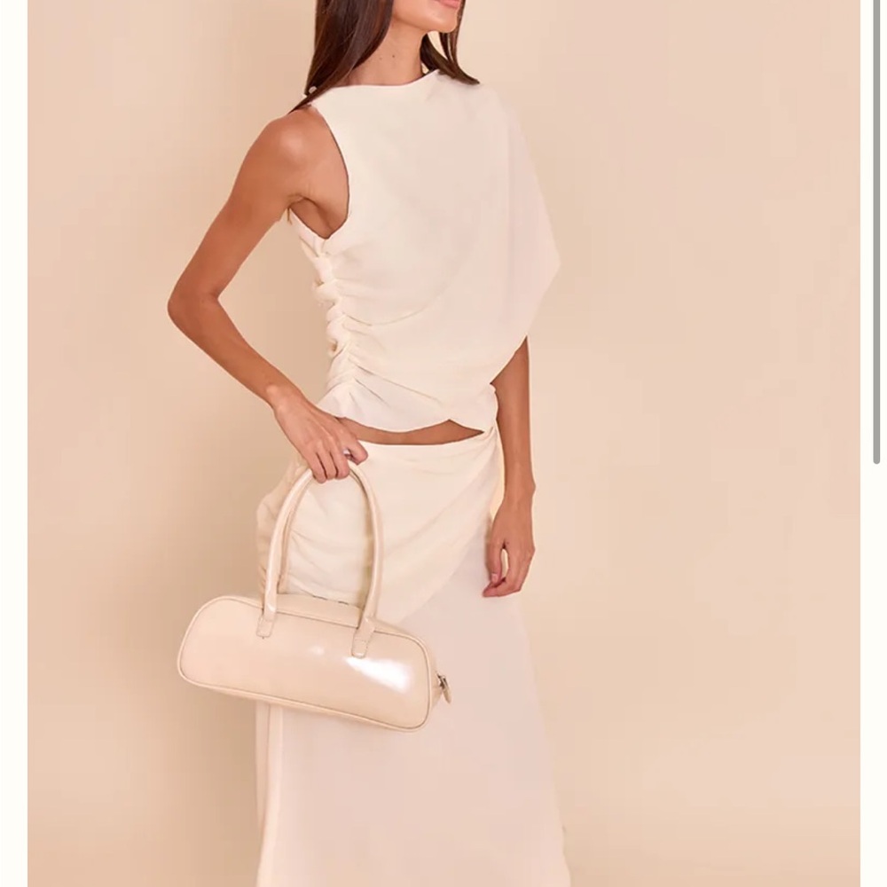 Pretty Little Thing - Chiffon One Shoulder Drape Long Top